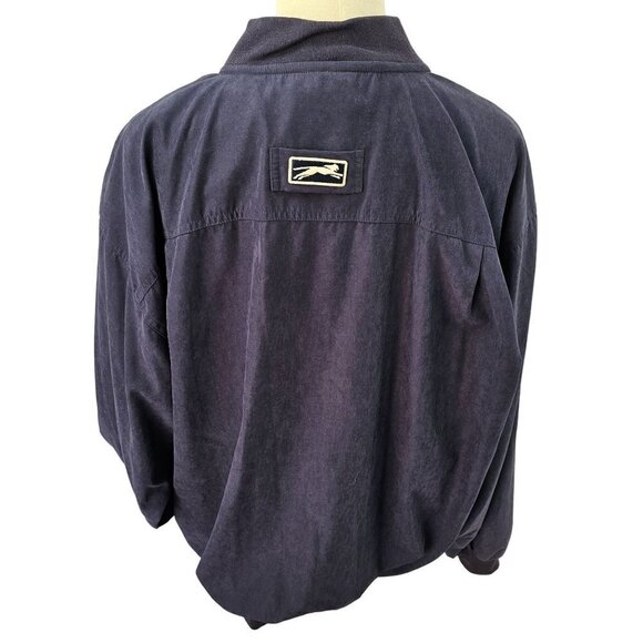 Slazenger Widgi Creek Golf Course 1/4 Button Windbreaker Jacket Mens XL Blue - Picture 4 of 12